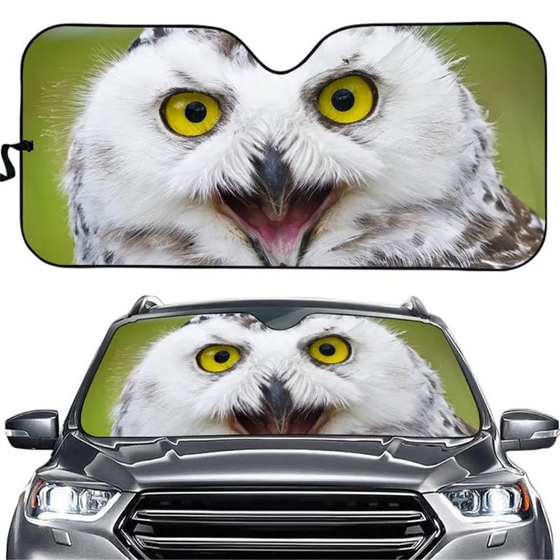 

Owl Printing Car Windshield Sun Shade Interior Protector Auto/Vehicle Windows Sunshade Windshield SUV Sun Blocker