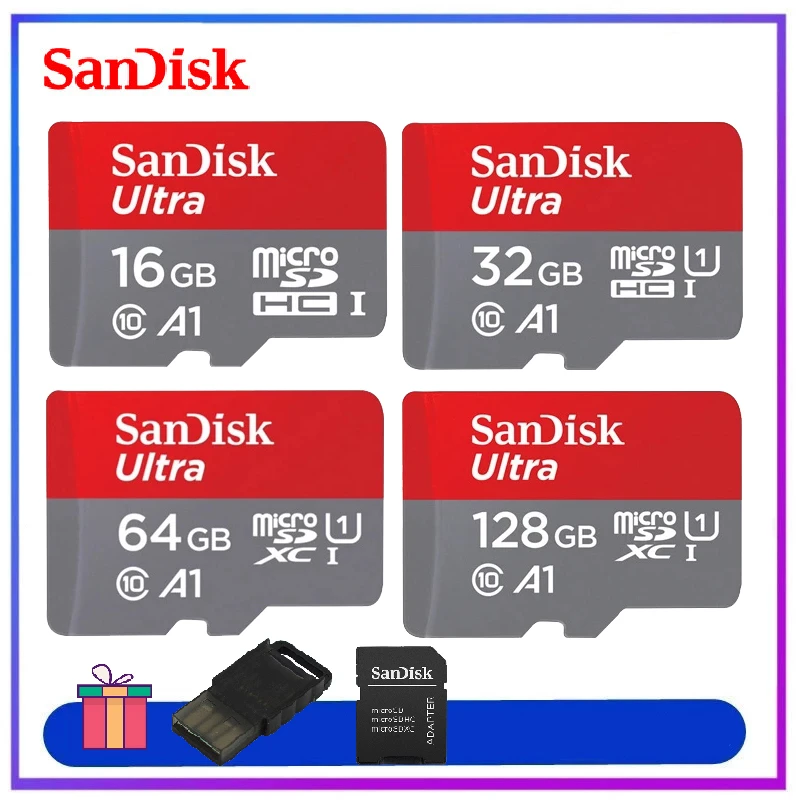 Onderdrukking Hoorzitting Ladder Sandisk Micro Sd Card 128gb 64gb 32gb 16gb Microsd Memory Card Tf Card 200gb  256gb 400gb 512gb 1tb Microsdxc C10 100% Original - Memory Cards -  AliExpress