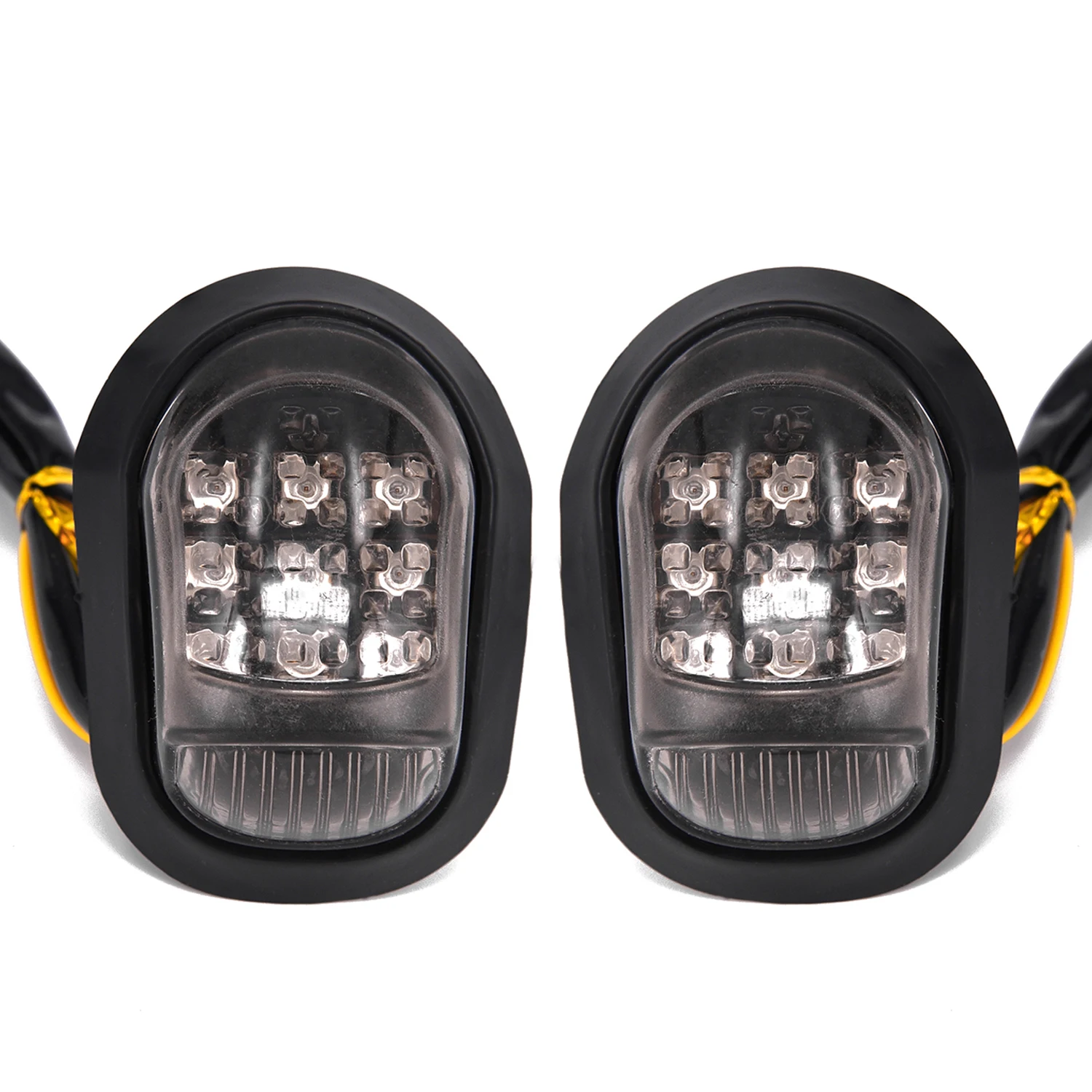 12V Мотоцикл Янтарный заподлицо светодиодный указатель поворота левый и правый светильник индикатор