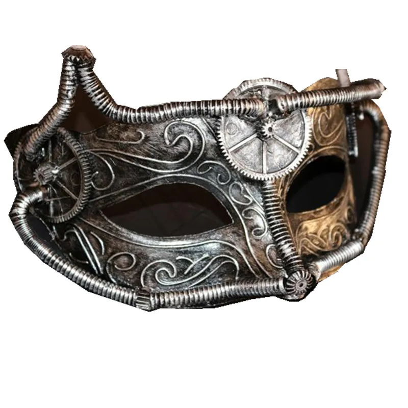 Halloween Venetian Mask Masquerade Princess Men Half face Retro Machine Mask Appreciation Performance Props