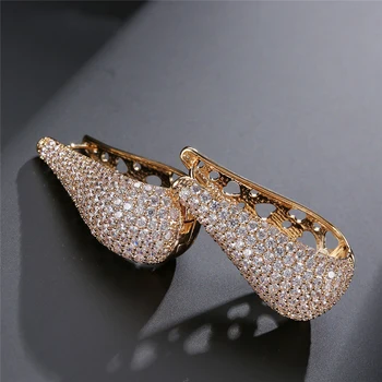 

RAKOL Europe United States New Luxury Fashion Set AAA Cubic Zirconia Women Earrings Dress Accessories Anniversary Gift RE0601K