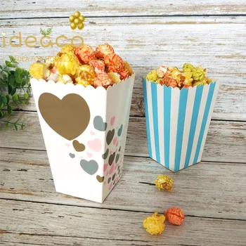 

10PCS Best Quality Big Gold Silver Love heart Popcorn Boxes,Paper Straw Paper Treat Boxes,Weddings,Birthday Parties,Party Favors