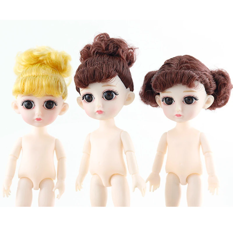 13 подвижных шарнирных кукол, игрушки 16 см, 3D глаза, мини BJD OB, кукла для маленьких девочек и мальчиков, обнаженное тело, модные куклы, игрушки для девочек, подарок