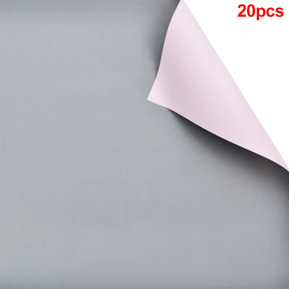 Grey And Pink 20 шт./упак. подарок Художественный букет ремесло вечерние оберточная бумага DIY цветок упаковка Водонепроницаемый Свадебный Декор подарок сплошной двойной цвет - Цвет: Grey And Pink