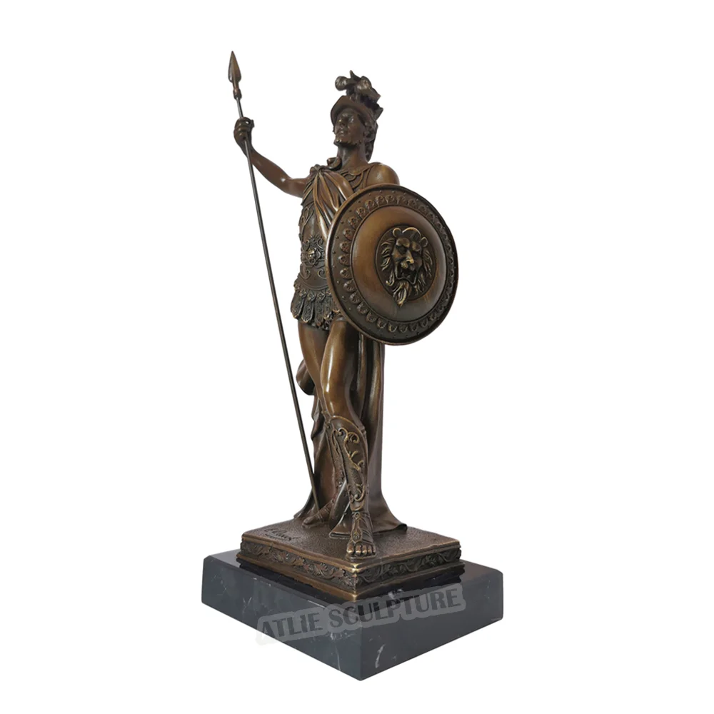 SY-Home Decoración De La Estatua del Escudo del Soldado Medieval Antigua Estatua del Soldado Romano Modelo Artesanal Sala De Estar Oficina Comedor Decoración Colgante De Pared 