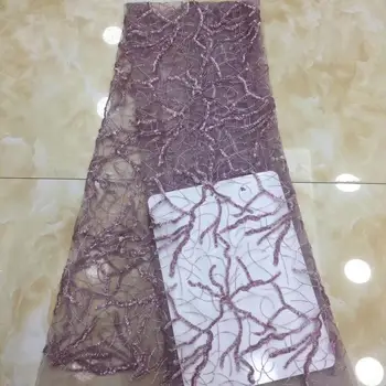 

2020 red Latest Nigerian Tulle Lace purple French Net sequins Lace Fabric For Nigerian Wedding Embroidery African Lace Fabric
