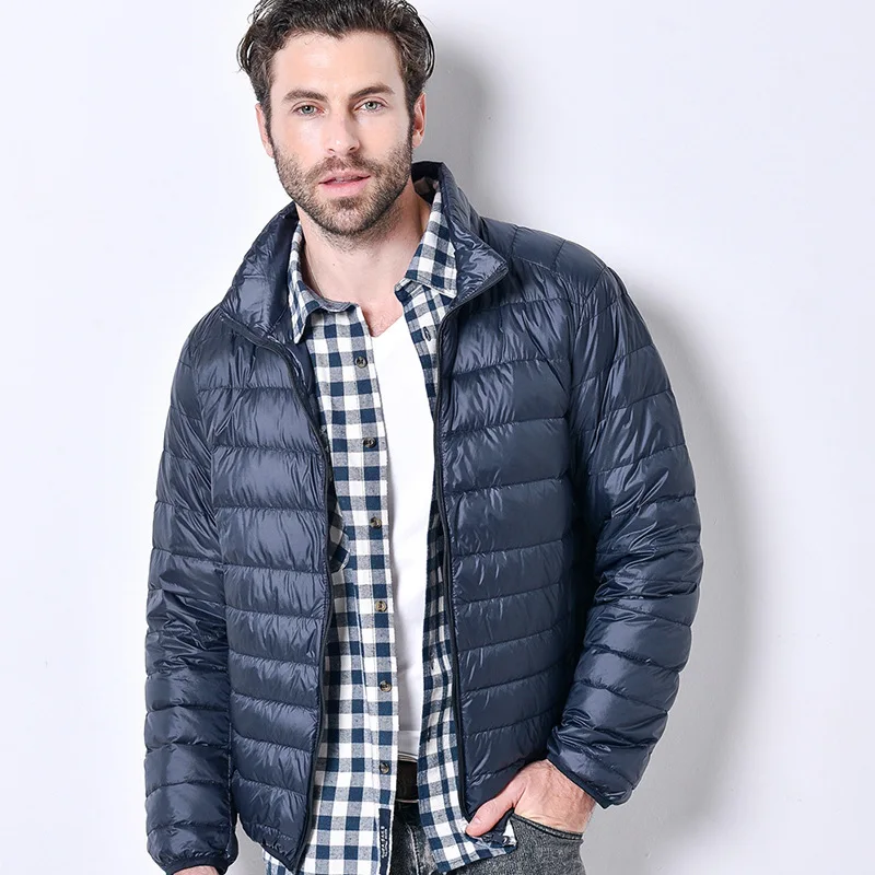

2019 Autumn And Winter Ultralight Male Jacket Goose Feather Plus Size Casual Short Jacket Men Down Jacket Wholesale