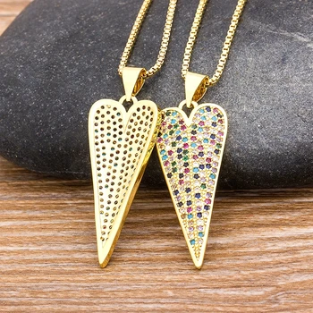 

Factory wholesale Gold Color Leaf Charm Pendants Necklace Top Quality Copper Cubic Zirconia Chain Necklace Jewelry For Women