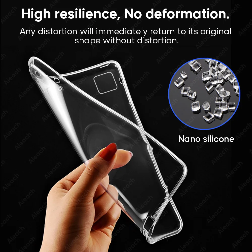 Прозрачный силиконовый чехол для iPad Pro Чехол 2020 11 12 9 10 5 7 2017 2018 2019 2 Air 3 1 Mini 4