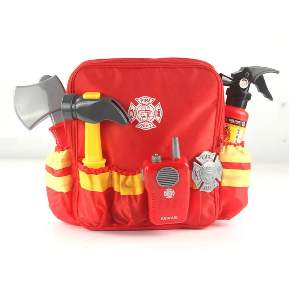 Pistola de Água Extintor de Incêndio Crianças Brinquedo Bombeiro Roupas Colete Capacete Hidrante Intercom Brinquedos Conjunto Role Play Accessorie 12 pistola de água hidrante extintor de incêndio