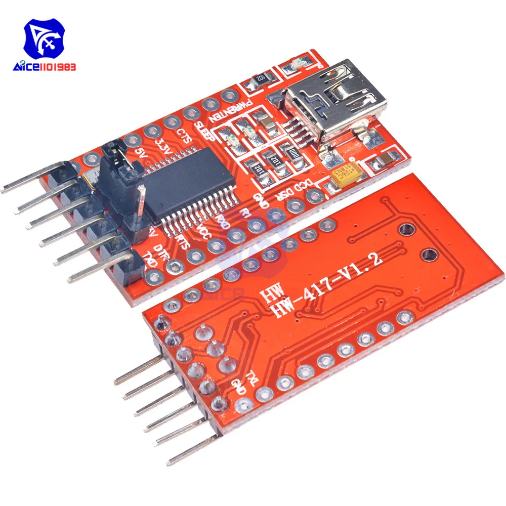 Плата модуля преобразователя diymore FT232RL FTDI для Arduino 3 В 5 В|Интегральные схемы| |