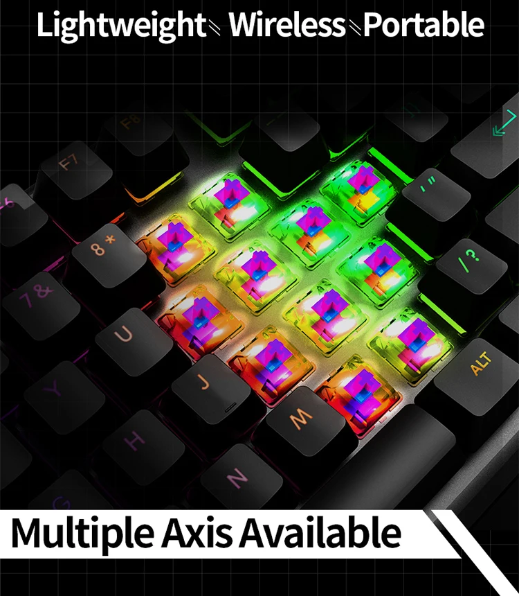 Teclas para Jogos k7 sem Fio Machenike-teclado Mecânico Bluetooth Interruptor Azul Teclado Gamer 87 3.0 9 Computador e Escritório