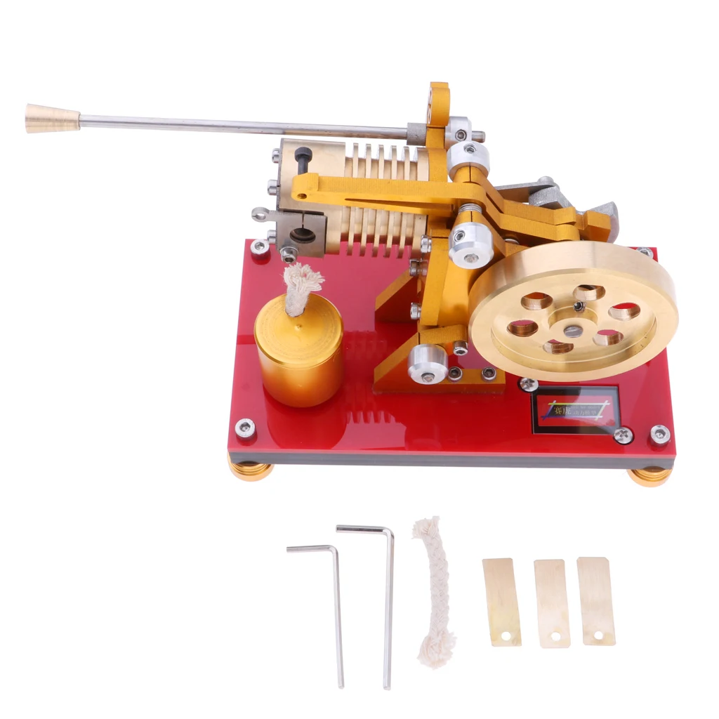 Hot Air Flame Licker Eater Flywheel Stirling Engine Motor Steam Power Generator Model Physical Experiment Collection Toy