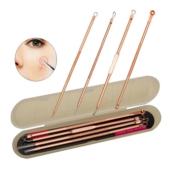 

4pcs/set Stainless Steel Acne Needle Blackhead Remover Double Head Pick Acne Needle Set Deep Clean For Women Girl Pimple Remove