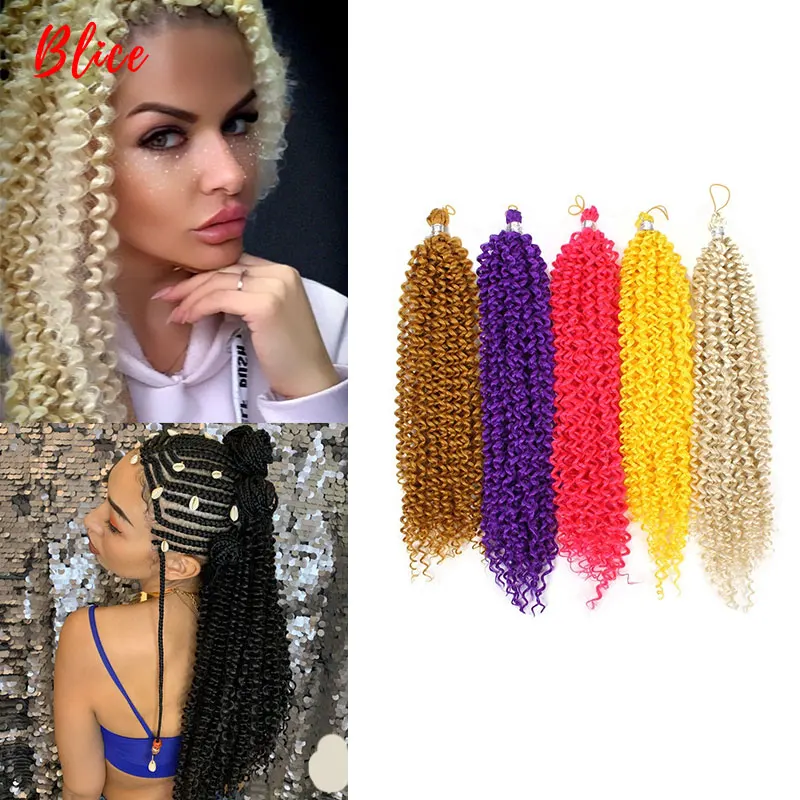 Blice 1PCS/Pack Synthetic Braid Hair Extension Freetress Crochet Hair  Bulk Braiding Hair Bundle Afro kinky 28 " Unfolded Length