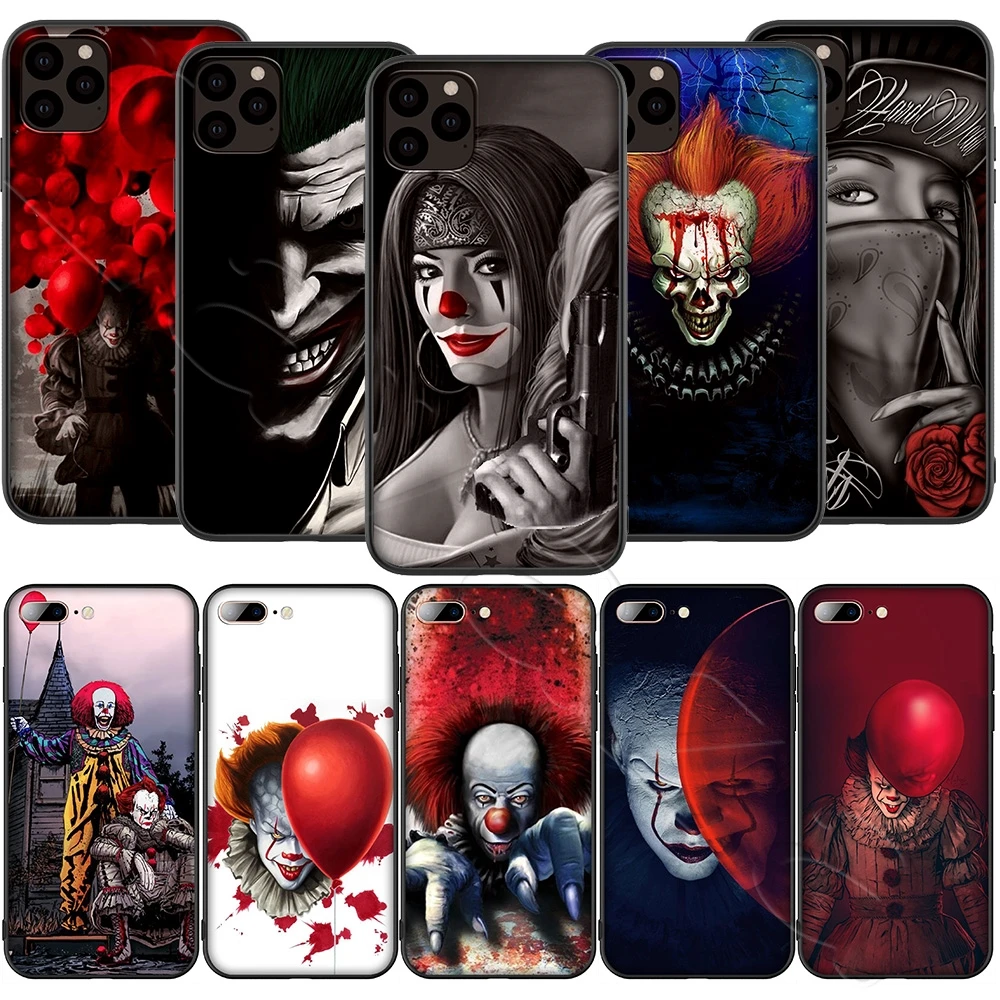 Lavaza Clown Horror Pennywise Scary Silicone Soft Case for iPhone 12 Mini 11 Pro XS Max XR X 8 7 6 6S Plus 5 5S SE | Мобильные