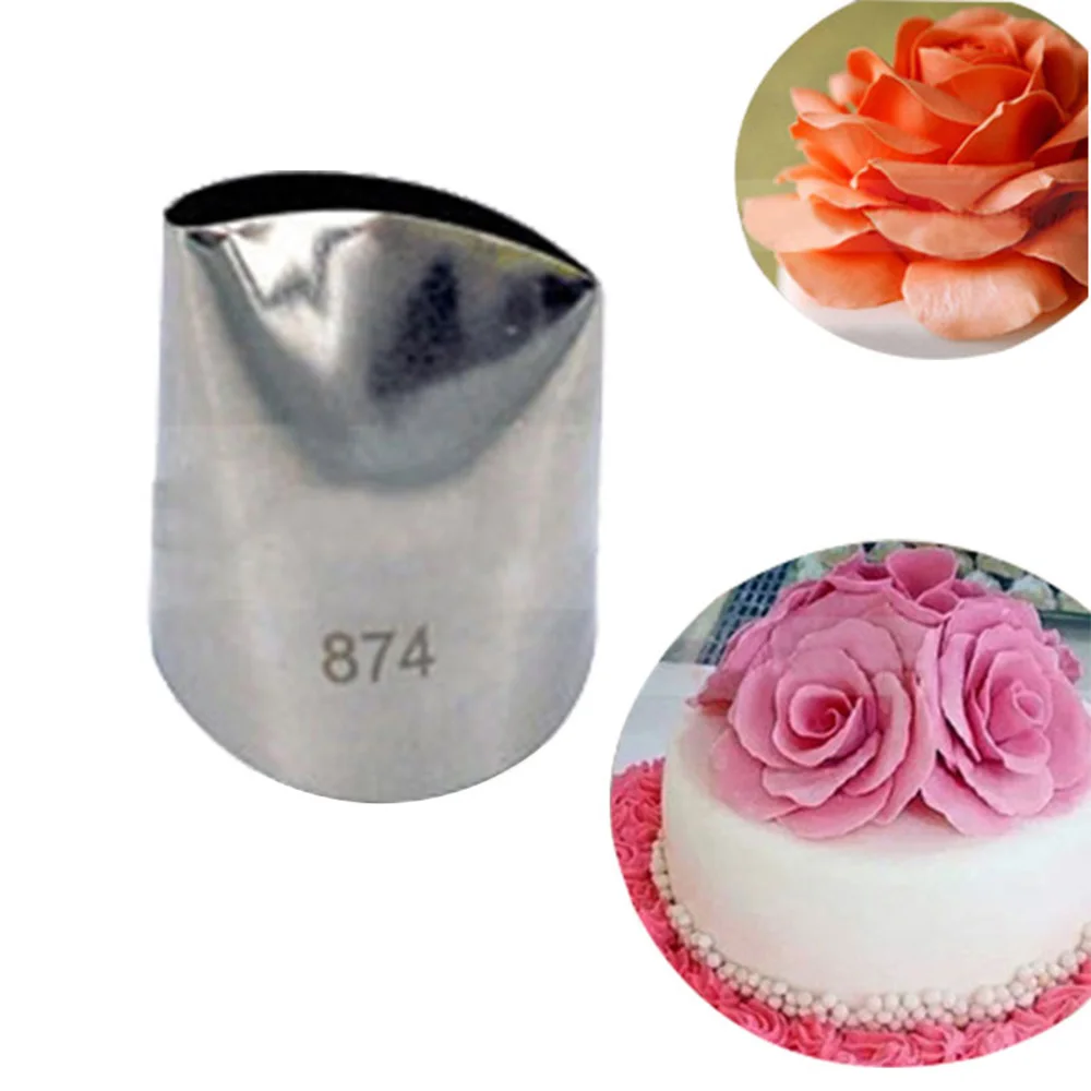 #874 большой цветок лепесток крем глазури трубопроводов сопла Fondant (сахарная)