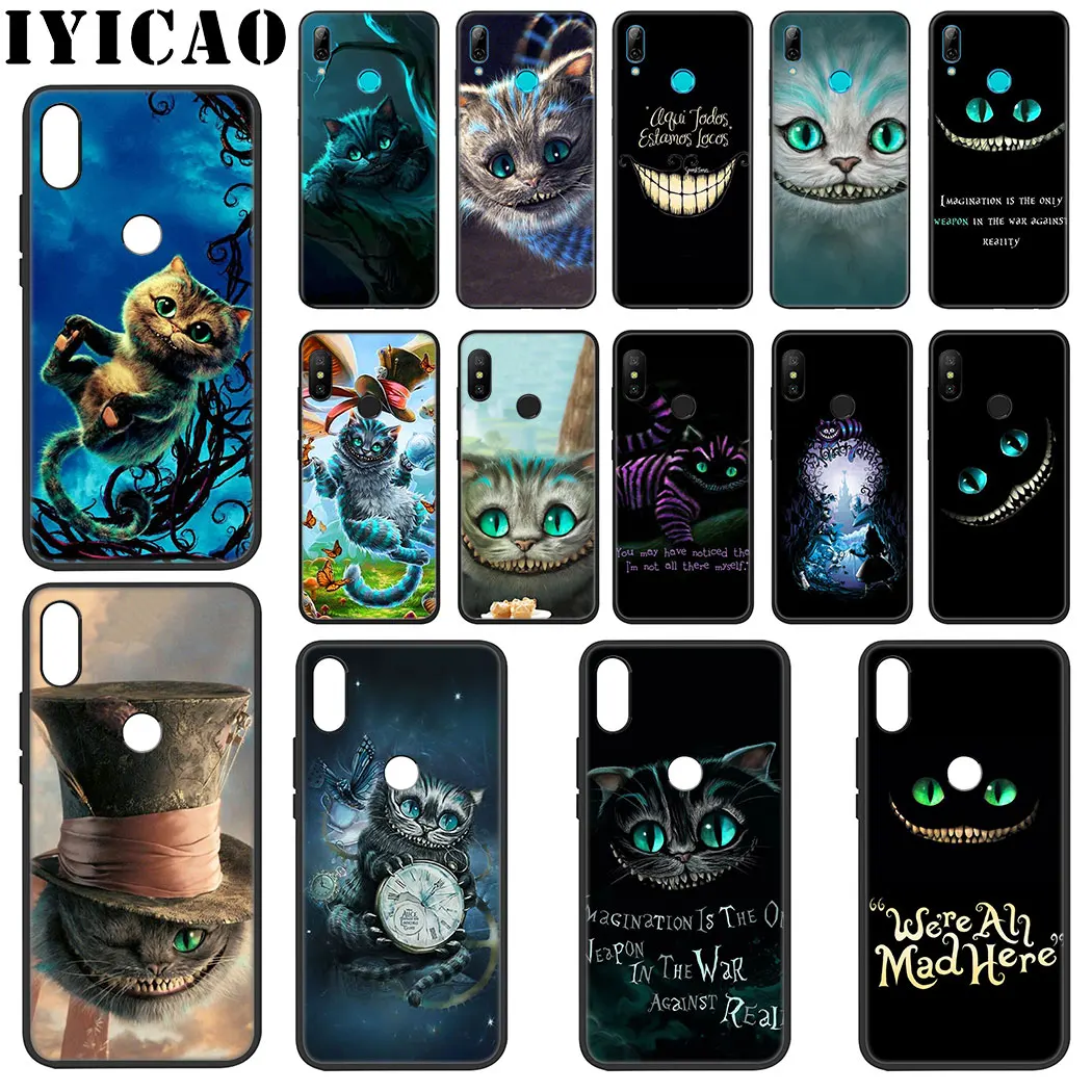 IYICAO Alice in Wonderland Cheshire Cat Soft Silicone Case for Xiaomi Redmi Note 4X 5 6 7 8 Pro 5A Prime |