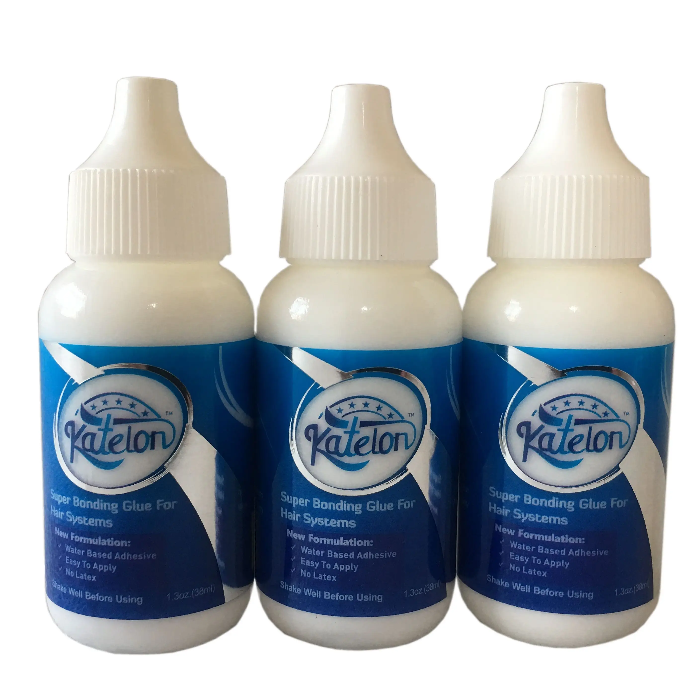 2 bottles 1.3 Oz 38 ml Katelon super adhesive wig glue wig bonding glue for lace wig and toupee 2