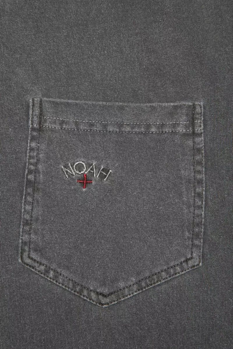 NOAH Pocket Tee маленький логотип вымытый старый темно-зеленый Футболка лучшая версия для мужчин и женщин 1:1 модная повседневная NOAH темно-серая футболка