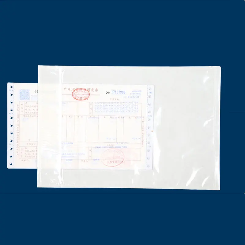 

50pcs Plastic Bags Patch Transparent Bill Bag Single Invoice Paper Size Packing Document Bag Self-Adhesive Bags Express Order