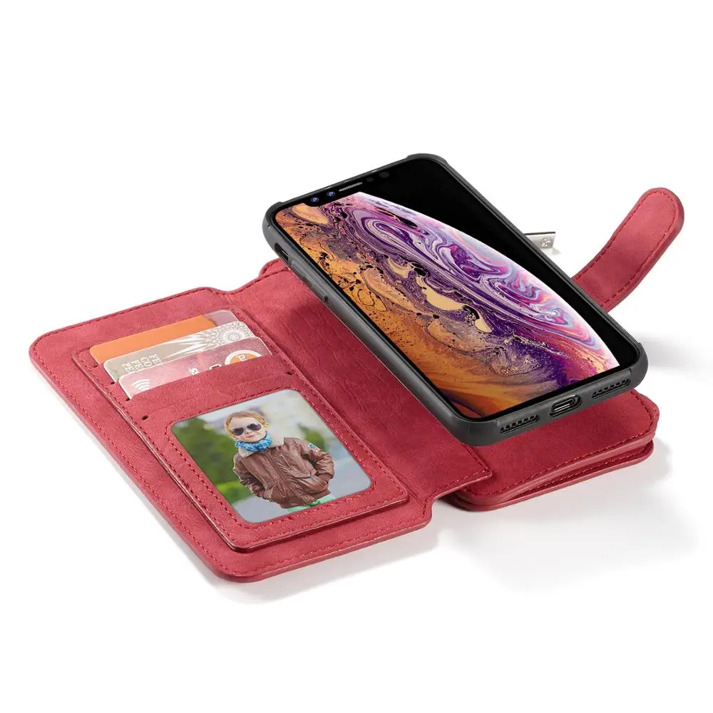 Роскошный чехол для iPhone XR XS Max X кошелек винтажный кожаный чехол-книжка многофункциональные сумки для телефонов для iPhone 5 SE 6 6S 7 8 Plus coque