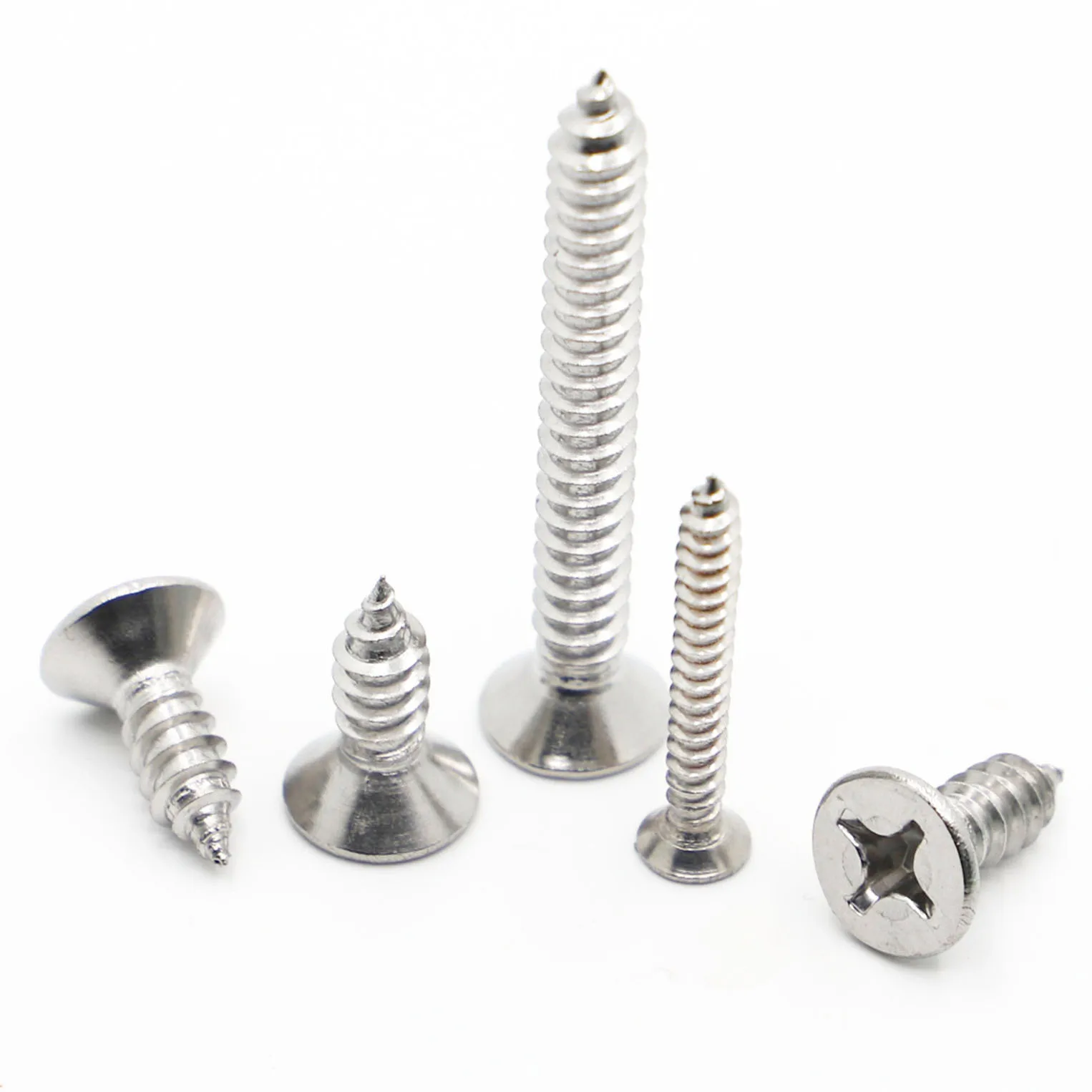 M1 M1.2 M1.4 M1.7 M2 M2.6 M3 M3.5 M4 M5 M6 Micro Small stainless steel Cross Phillips Flat Countersunk Head Self tapping Screw