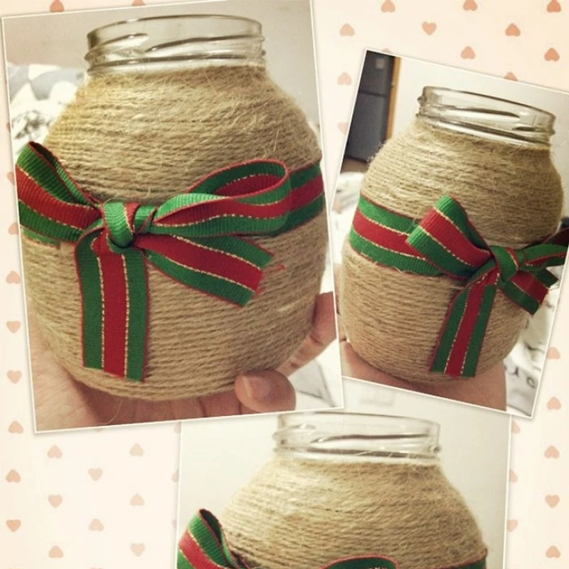 30/50/100Meters Natural Jute Rope Cord String Burlap Ribbon Crafts Sewing DIY Jute Hemp Wedding Party Decoration jute rope