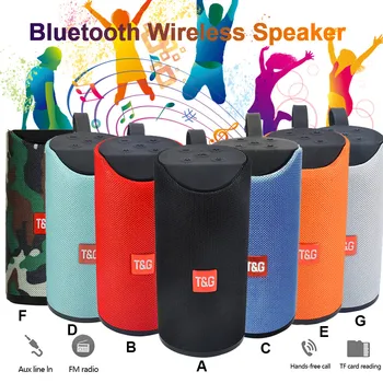 

TG113 Bluetooth Speaker Portable Outdoor Loudspeaker Wireless Mini Column 3D 10W Stereo Music Surround Support FM TF Card 15.9