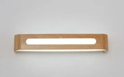 Nordic creative led wall lamp stairs wood solid wood bedroom bedside lamp bathroom mirror front lighting fixtures - Цвет абажура: Section B