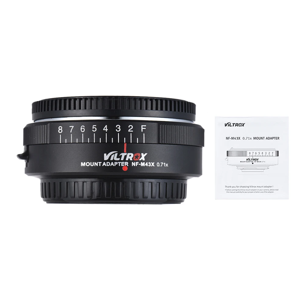 Viltrox NF-M43X 0.71X Крепление объектива адаптер кольцо фокусное расстояние редуктор Скорость бустер 8 диафрагма ручной фокус для Nikon для камеры Micro 4/3