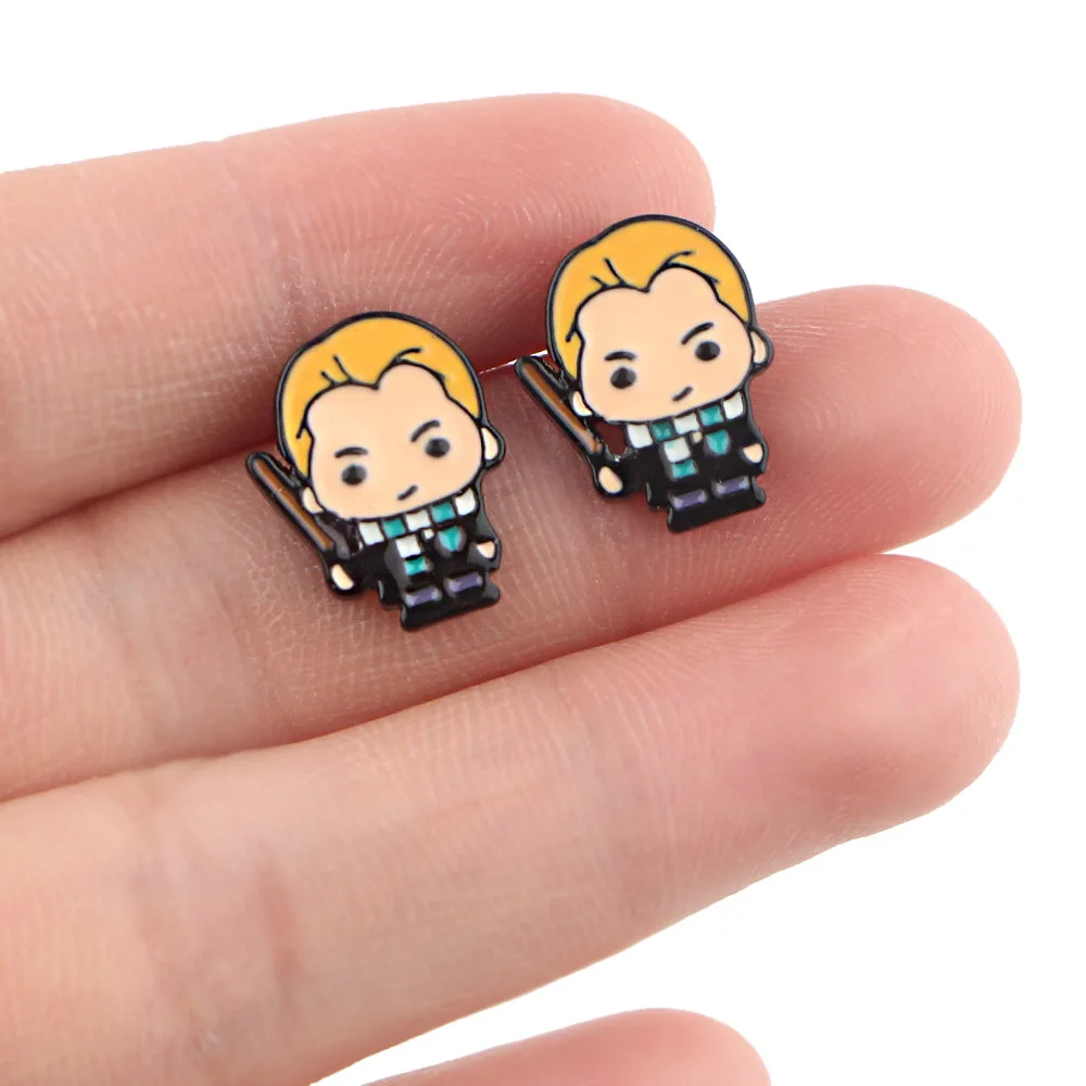 1Pairs Cute Magic Harri Stud Earrings Fashion Cute Cartoon Earrings for Women Girls Kids Ear Jewelry Gift Trend Kid Toys