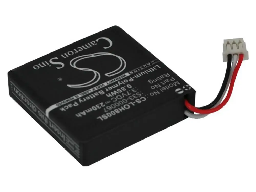 Аккумулятор Cameron Sino для Logitech H800 замена 533 000067 AHB472625PST L/N: 1109 1110 230mAh|Перезаряжаемые