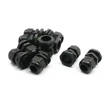 Водонепроницаемый PG16 регулируемый диапазон кабеля 10-14 мм Кабельные вводы 10 шт