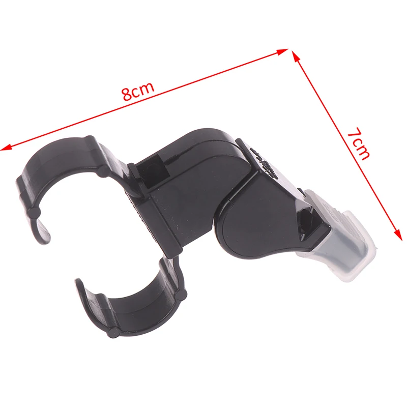 1 PC New Black Plastic Pealess Finger Grip Sports Referee Whistle