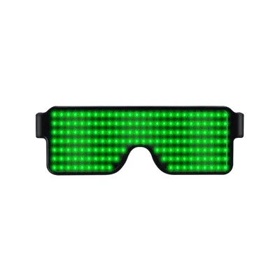 Green 10 часов быстрая вспышка USB Led вечерние USB зарядка светящиеся очки светящиеся солнцезащитные очки рождественское освещение концертов игрушки Рождественские украшения - Цвет: Green
