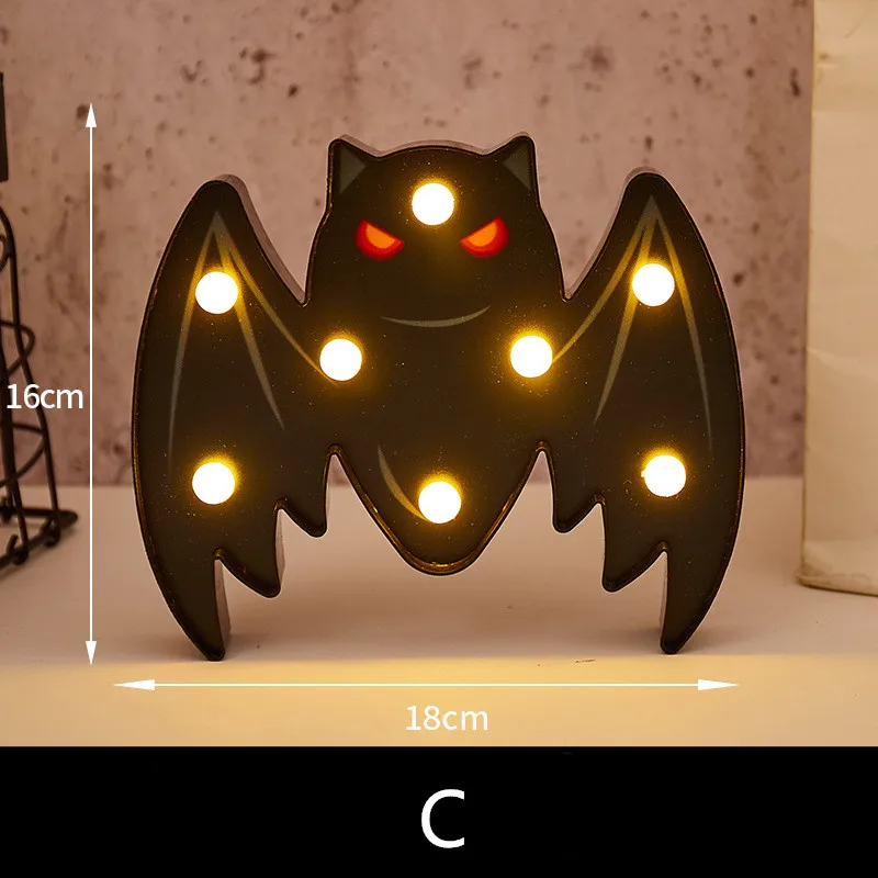 Лампочки для Хэллоуина открытый декоративные светодиодные фонари Дивали стильная лампа ночник маскарадный паук летучая мышь Тыква