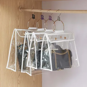 

Closet Dust Cover For Women Bag Dust Bag For Handbag Wardrobe Organizer Handbag Finishing Storage Hanging Toiletry Storage Pouch