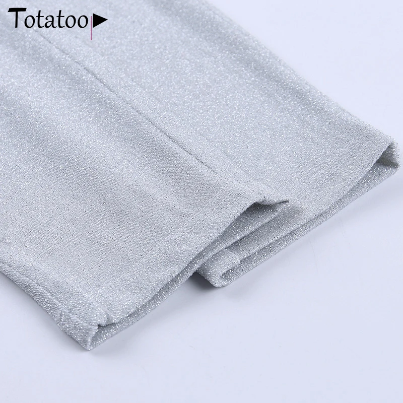 Totatop, блестящий, сексуальный, глубокий v-образный вырез, открытая спина, бандажный комбинезон, женский ремень, без рукавов, Клубные, вечерние, облегающие комбинезоны, блестящие комбинезоны