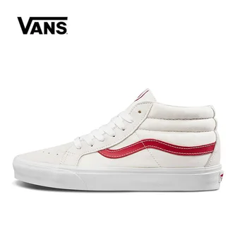 

Original Vans Sk8 Hi Mid Red Shoes Man and Women Unisex High Mid Classic Sneakers Skateboarding Shoes VN0A391FOXS
