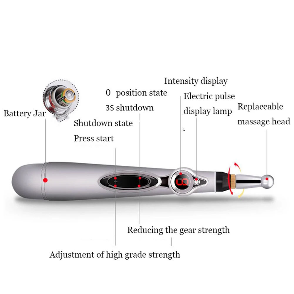 Electric Acupuncture Point face body Massage Pen Pain Relief Laser Therapy Meridian Energy Pen Body Head Back Neck Leg massager