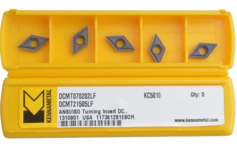 10 шт. KENNAMETAL твердосплавная вставка DCMT070202LF KC5010
