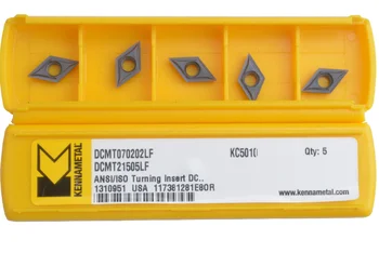 

10PCS KENNAMETAL CARBIDE INSERT DCMT070202LF KC5010