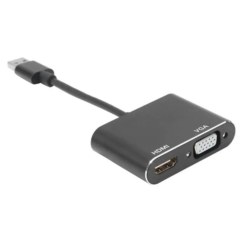 ALLOYSEED USB3.0 к HDMI VGA адаптер 2 в 1 USB к HDMI конвертер аудио видео кабель 1080P USB 3,0 концентратор разветвитель для ПК ноутбука тв
