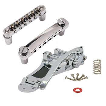 

1 Set LP Electric Guitar Upper and Lower Split Bridge Guitar 6 String LP Fixed String Seat & 1 Set Electric Guitar Jazz Guitar B