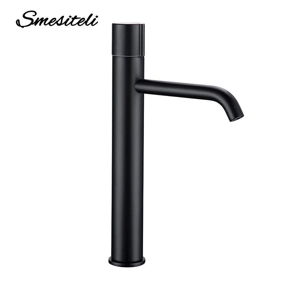 Новый современный для раковины Smesiteli черный латунный скрытый смеситель горячей и