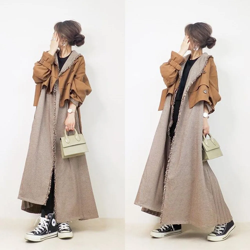 

Mid-length Female Trench Coat 2020 New Korean Version Loose Autumn Trendy Fashion Coat Small Spring And Autumn Coat OL Style