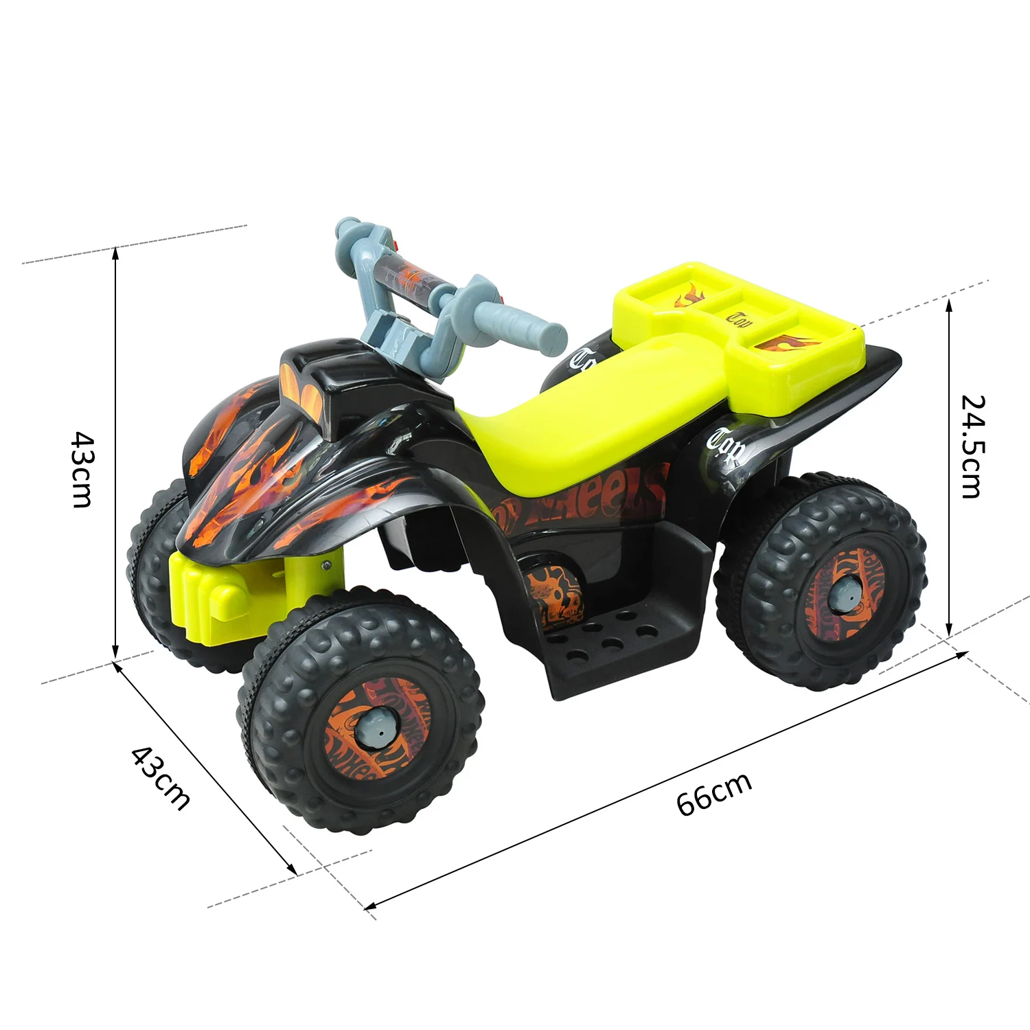 HOMCOM Quad акумуляторная батарея 6V Moto Лонгборда Ninos 2 anos с .. Максимальная скорость 2Ƌ