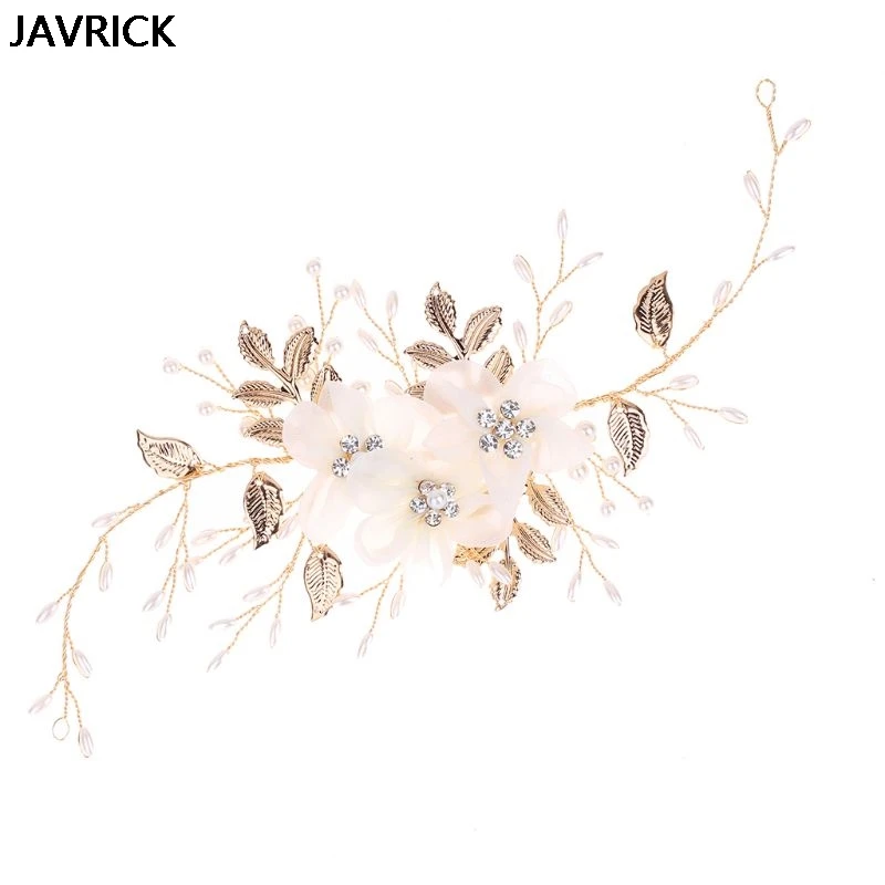 

Bridal Headdress Wedding Dress Head Hoop Hairpin Women Artificial Pearl Rhinestone Headband Bride Tiaras Ornaments Jewelry