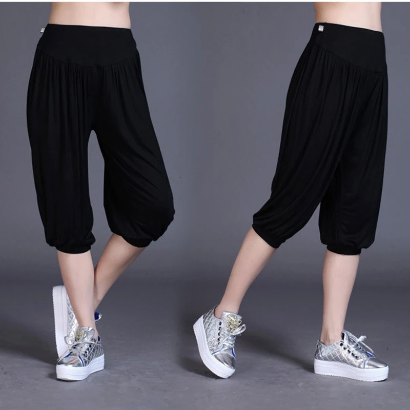 XC High Waist Women's Sports Yoga Pants Wide Leg Loose Long Bloomers Trousers Belly Dancing Bloomers Pants Sports Trousers  (5)
